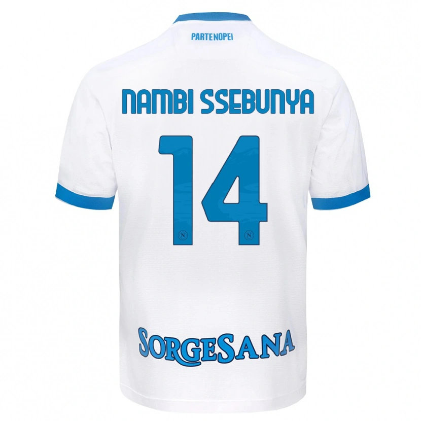 Danxen Femme Maillot Violah Nambi Ssebunya #14 Blanc Bleu Ciel Tenues Extérieur 2026/27 T-Shirt