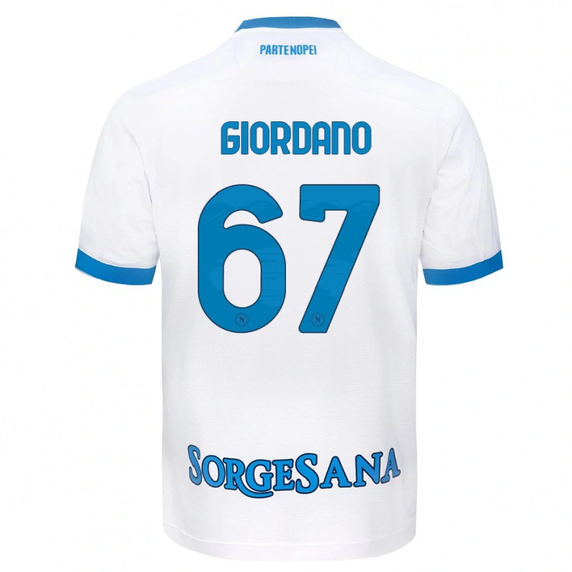 Danxen Femme Maillot Michela Giordano #67 Blanc Bleu Ciel Tenues Extérieur 2026/27 T-Shirt