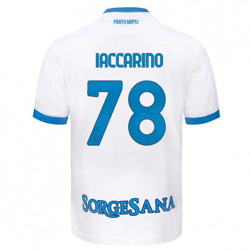 Danxen Femme Maillot Gennaro Iaccarino #78 Blanc Bleu Ciel Tenues Extérieur 2026/27 T-Shirt