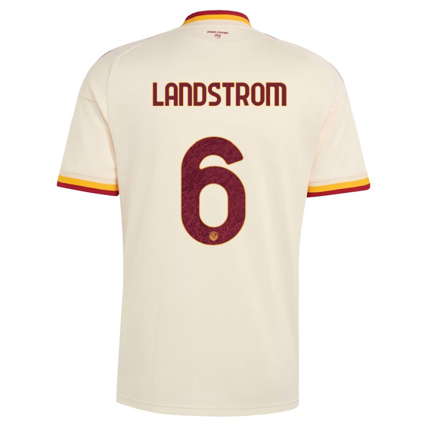 Danxen Femme Maillot Elin Landstrom #6 Champagne Rouge Jaune Tenues Extérieur 2026/27 T-Shirt