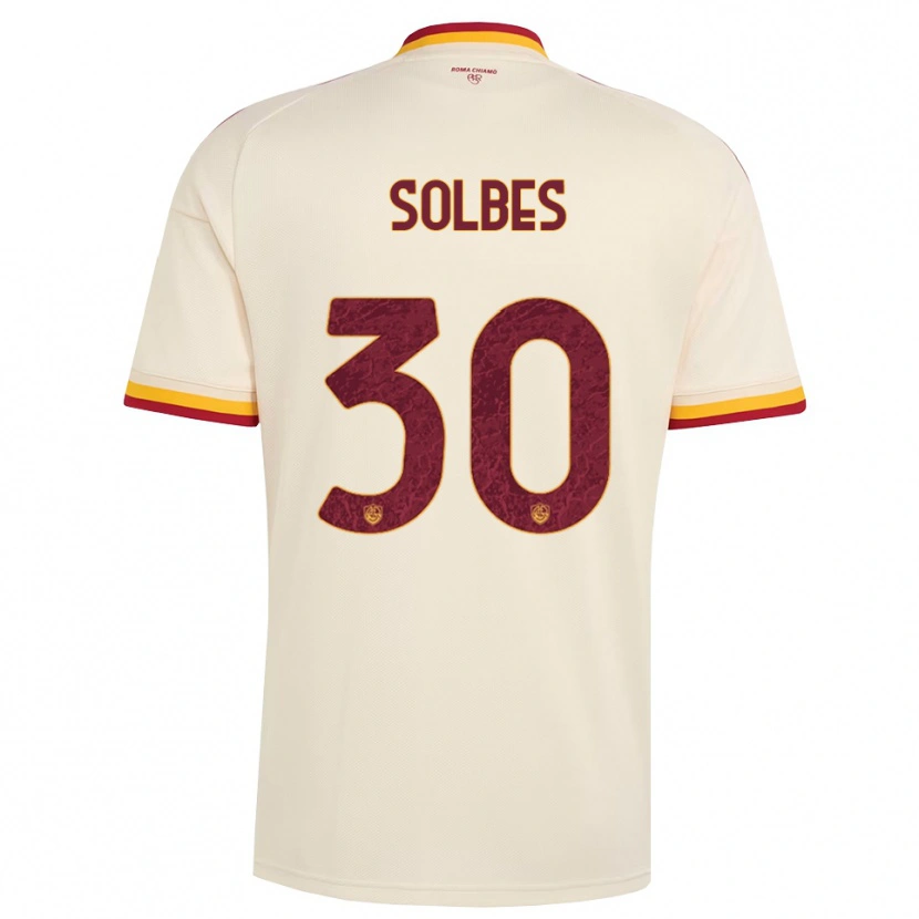 Danxen Femme Maillot Ricardo Solbes #30 Champagne Rouge Jaune Tenues Extérieur 2026/27 T-Shirt
