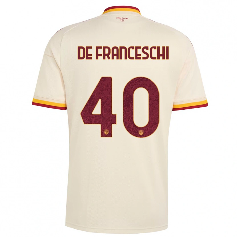 Danxen Femme Maillot Leonardo De Franceschi #40 Champagne Rouge Jaune Tenues Extérieur 2026/27 T-Shirt