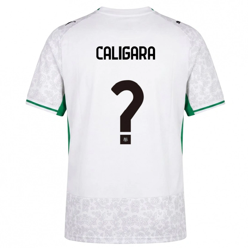 Danxen Femme Maillot Fabrizio Caligara #0 Blanc Noir Vert Tenues Extérieur 2026/27 T-Shirt