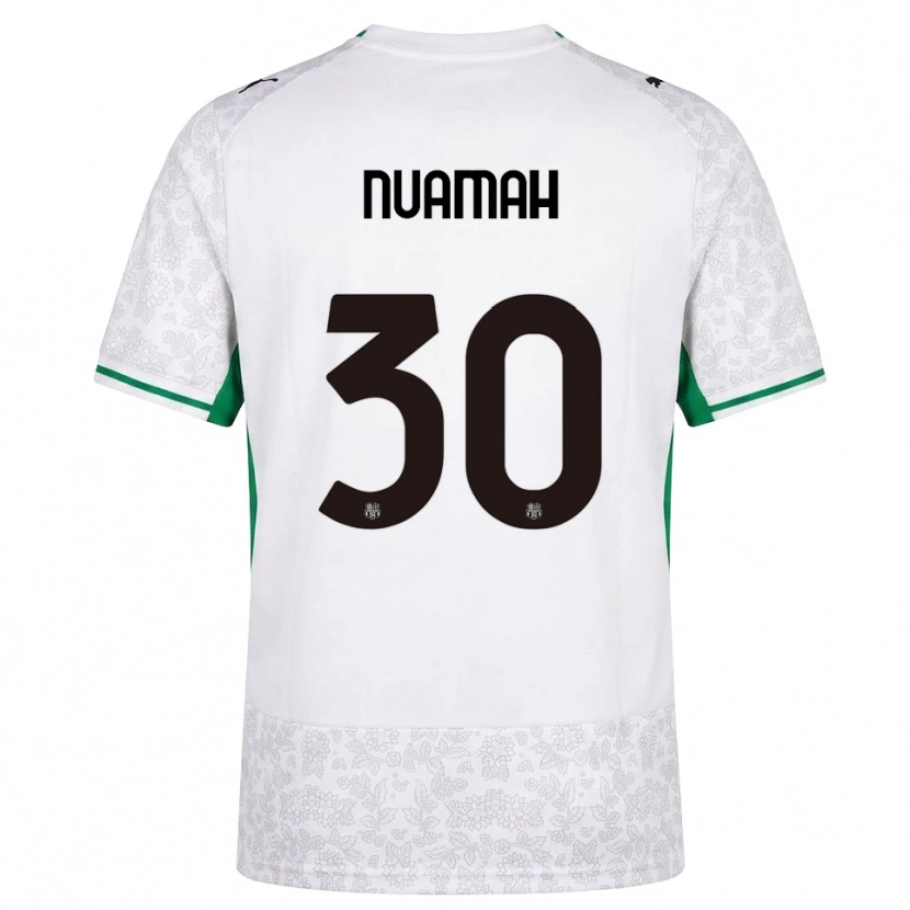 Danxen Femme Maillot Patrick Nuamah #30 Blanc Noir Vert Tenues Extérieur 2026/27 T-Shirt