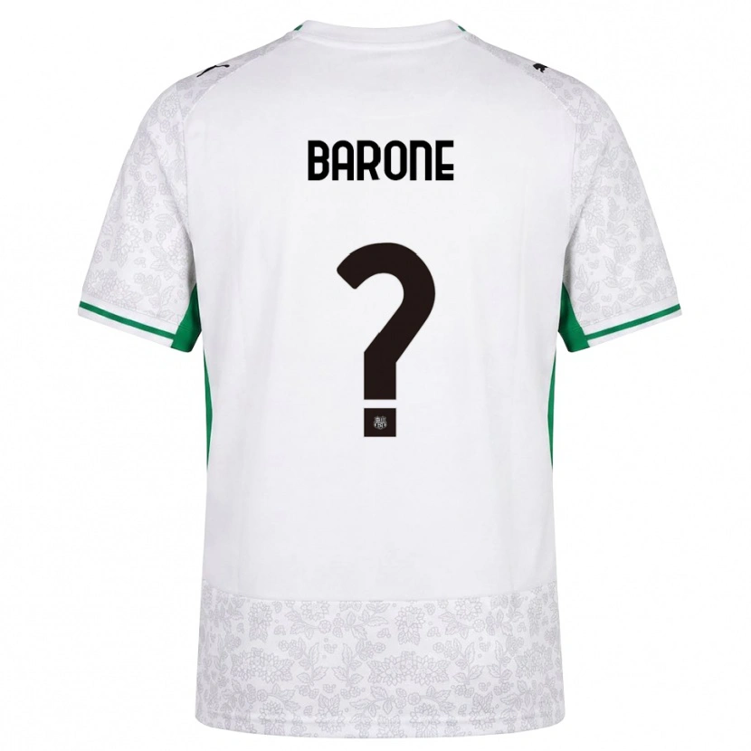 Danxen Femme Maillot Giorgio Barone #0 Blanc Noir Vert Tenues Extérieur 2026/27 T-Shirt