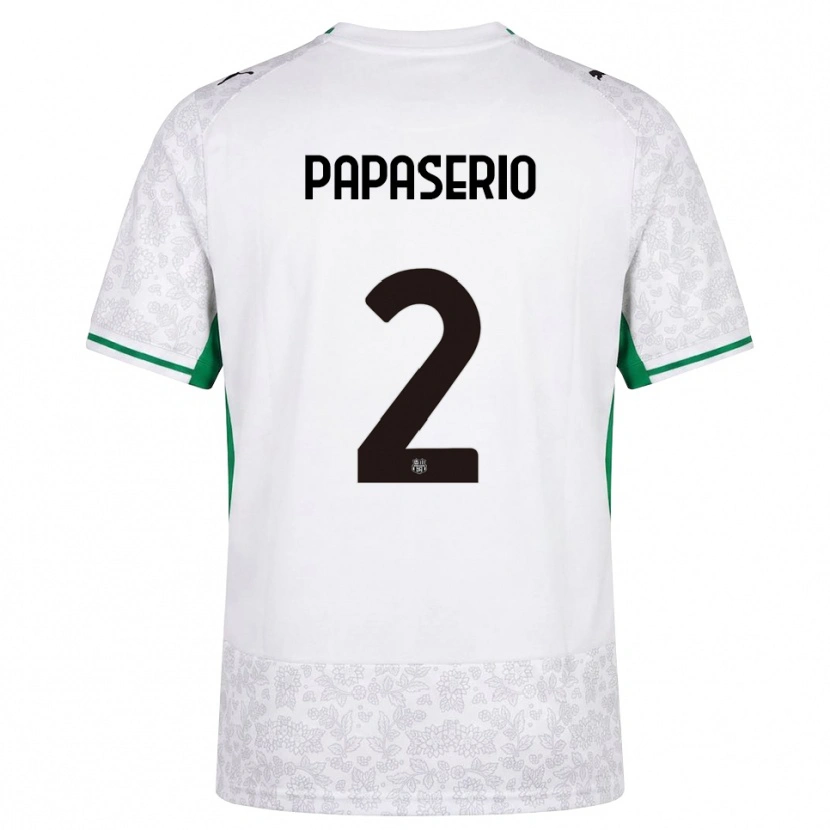 Danxen Femme Maillot Gabriele Papaserio #2 Blanc Noir Vert Tenues Extérieur 2026/27 T-Shirt
