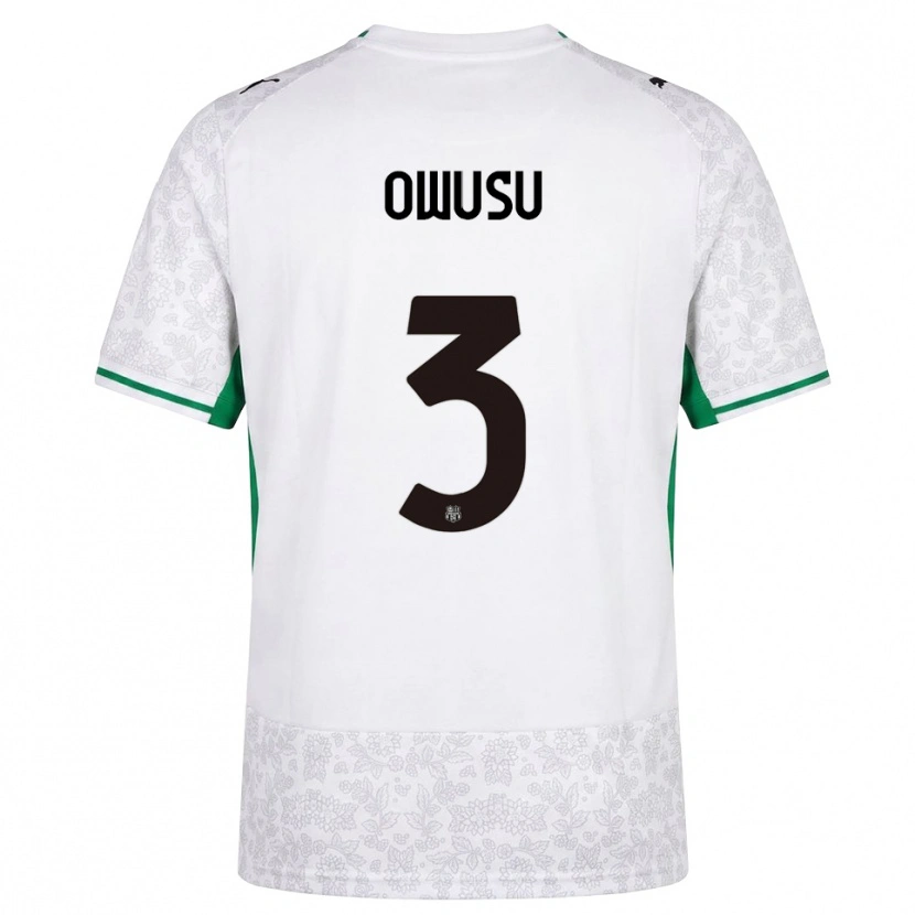 Danxen Femme Maillot Gideon Owusu #3 Blanc Noir Vert Tenues Extérieur 2026/27 T-Shirt