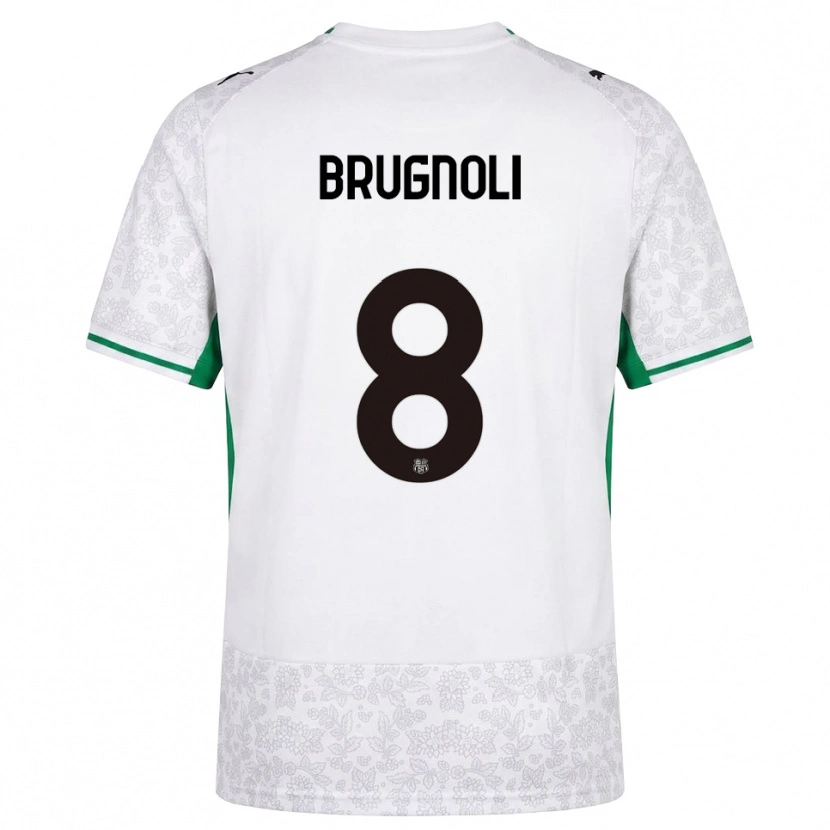 Danxen Femme Maillot Giuseppe Brugnoli #8 Blanc Noir Vert Tenues Extérieur 2026/27 T-Shirt