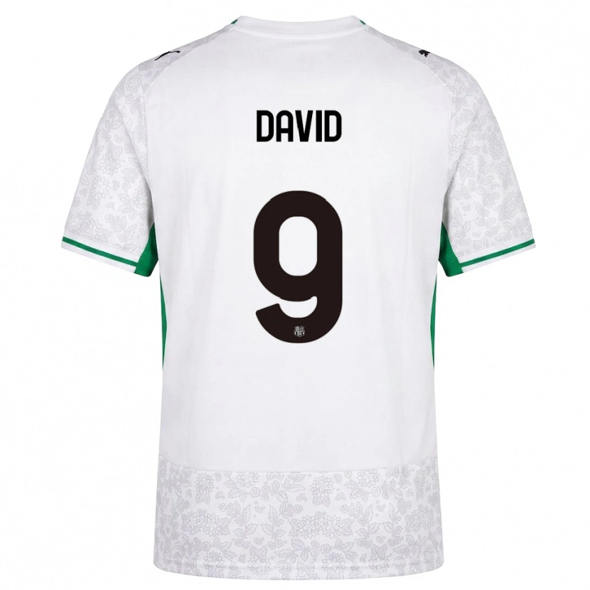 Danxen Femme Maillot Mario David #9 Blanc Noir Vert Tenues Extérieur 2026/27 T-Shirt