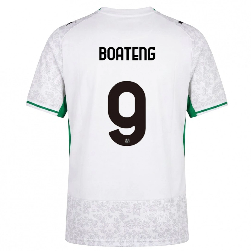 Danxen Femme Maillot Owen Boateng #9 Blanc Noir Vert Tenues Extérieur 2026/27 T-Shirt