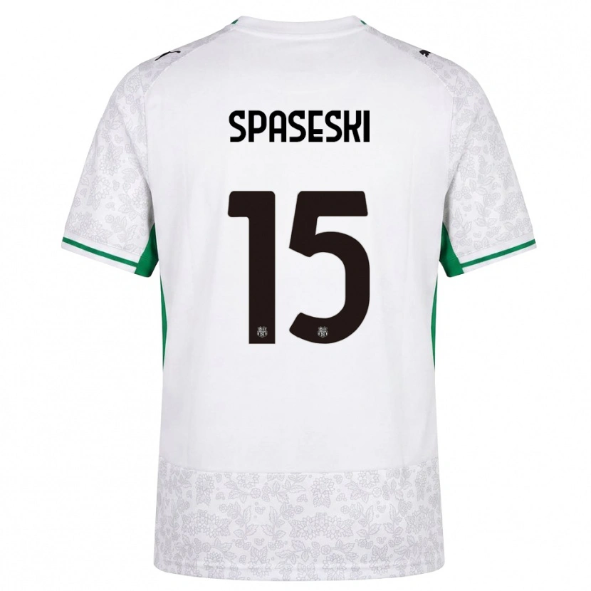 Danxen Femme Maillot Dejan Spaseski #15 Blanc Noir Vert Tenues Extérieur 2026/27 T-Shirt