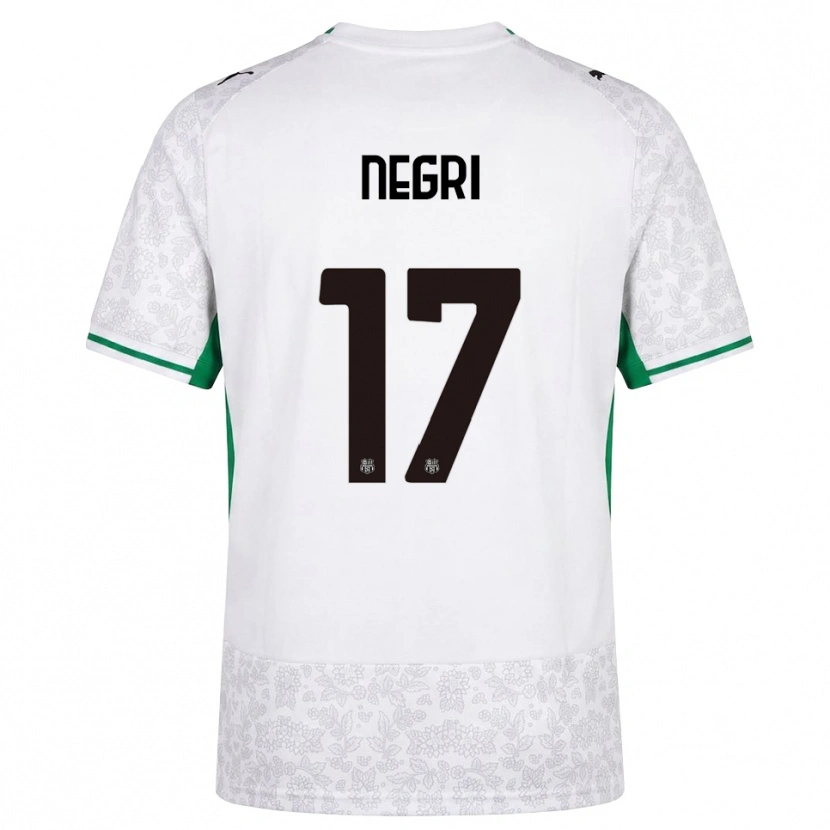 Danxen Femme Maillot Gabriele Negri #17 Blanc Noir Vert Tenues Extérieur 2026/27 T-Shirt