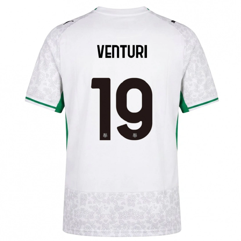 Danxen Femme Maillot Luca Venturi #19 Blanc Noir Vert Tenues Extérieur 2026/27 T-Shirt
