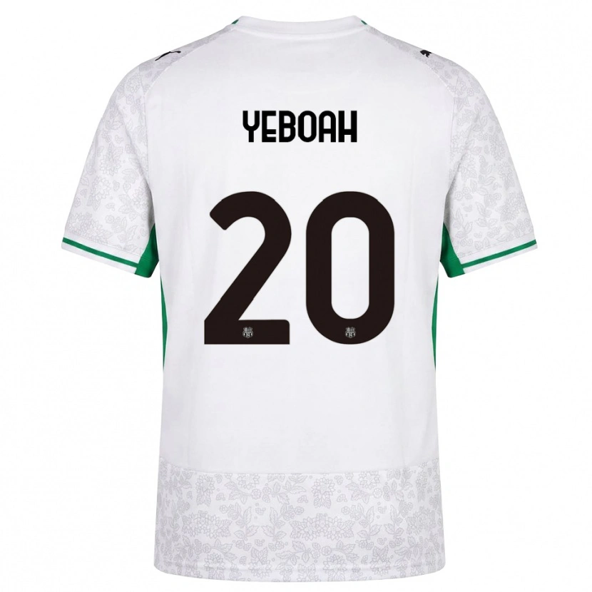 Danxen Femme Maillot Daniel Yeboah #20 Blanc Noir Vert Tenues Extérieur 2026/27 T-Shirt