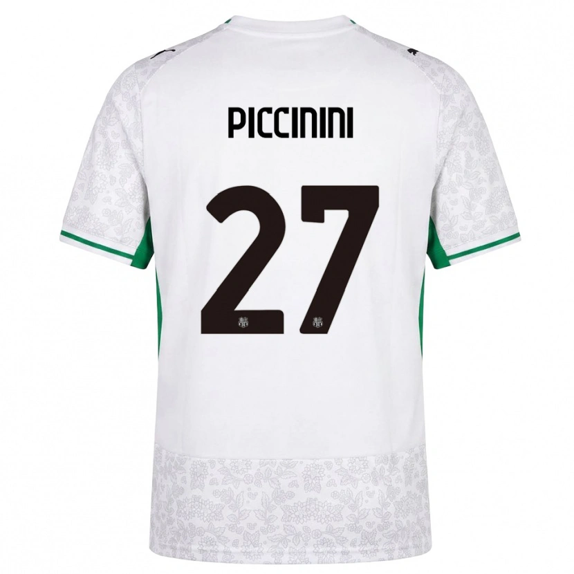 Danxen Femme Maillot Stefano Piccinini #27 Blanc Noir Vert Tenues Extérieur 2026/27 T-Shirt