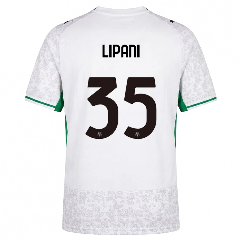 Danxen Femme Maillot Luca Lipani #35 Blanc Noir Vert Tenues Extérieur 2026/27 T-Shirt