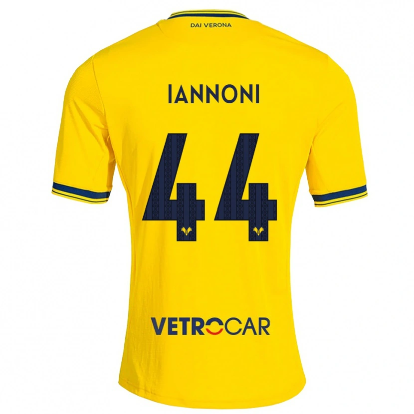 Danxen Femme Maillot Edoardo Iannoni #44 Jaune Rouge Tenues Extérieur 2026/27 T-Shirt