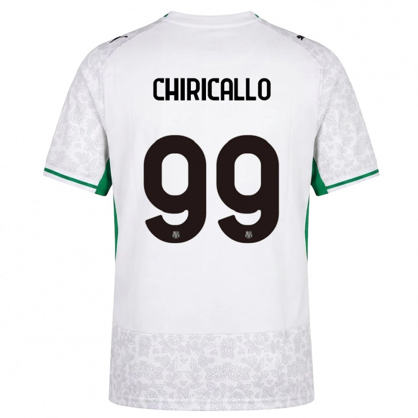 Danxen Femme Maillot Giovanni Chiricallo #99 Blanc Noir Vert Tenues Extérieur 2026/27 T-Shirt