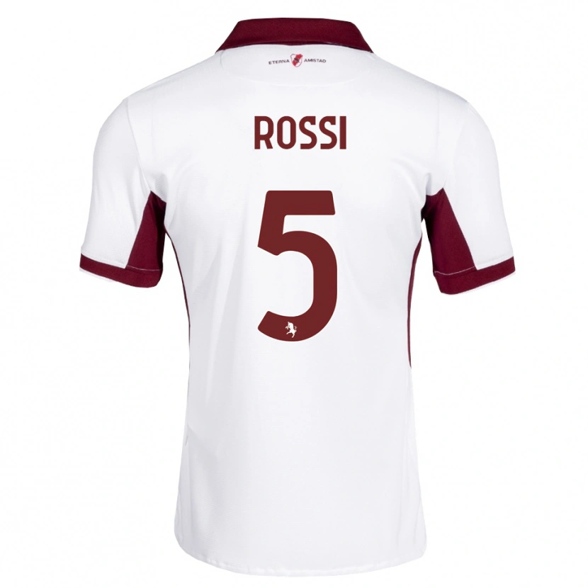 Danxen Femme Maillot Simone Rossi #5 Bourgogne Blanc Rouge Tenues Extérieur 2026/27 T-Shirt