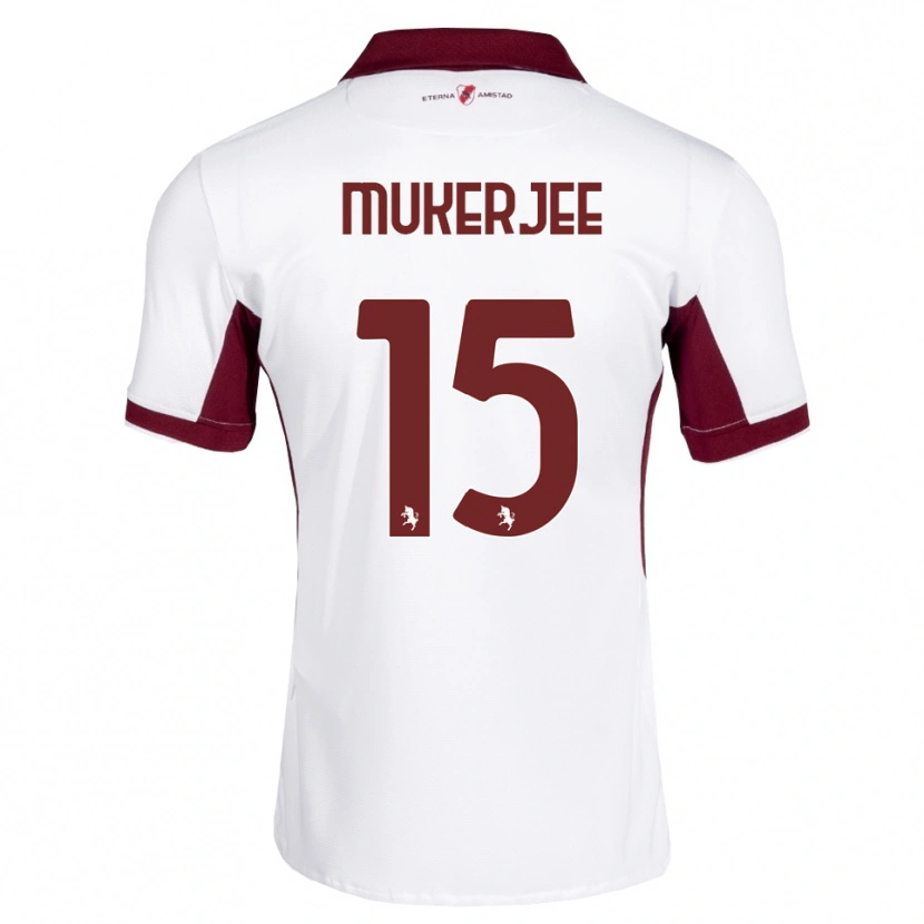 Danxen Femme Maillot Carlo Mukerjee #15 Bourgogne Blanc Rouge Tenues Extérieur 2026/27 T-Shirt