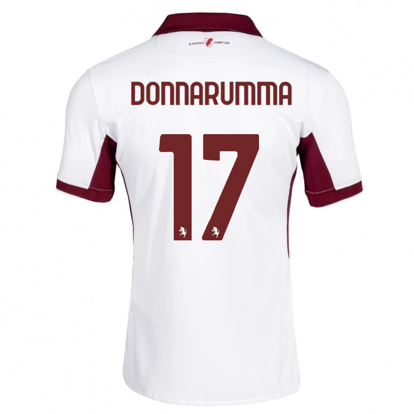 Danxen Femme Maillot Antonio Donnarumma #17 Bourgogne Blanc Rouge Tenues Extérieur 2026/27 T-Shirt