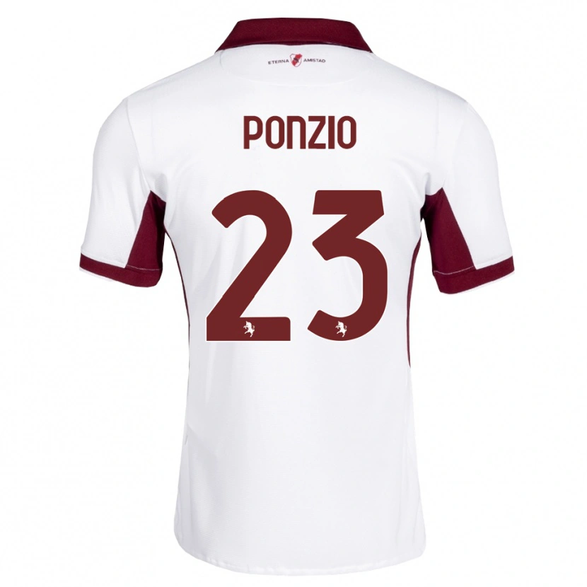 Danxen Femme Maillot Erika Ponzio #23 Bourgogne Blanc Rouge Tenues Extérieur 2026/27 T-Shirt
