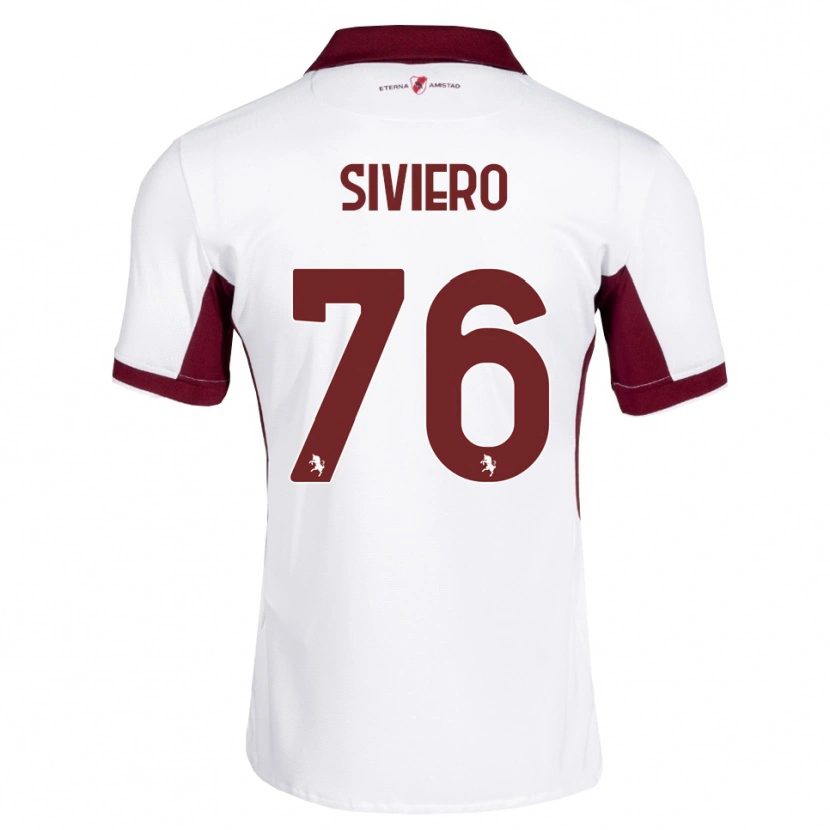 Danxen Femme Maillot Lapo Siviero #76 Bourgogne Blanc Rouge Tenues Extérieur 2026/27 T-Shirt