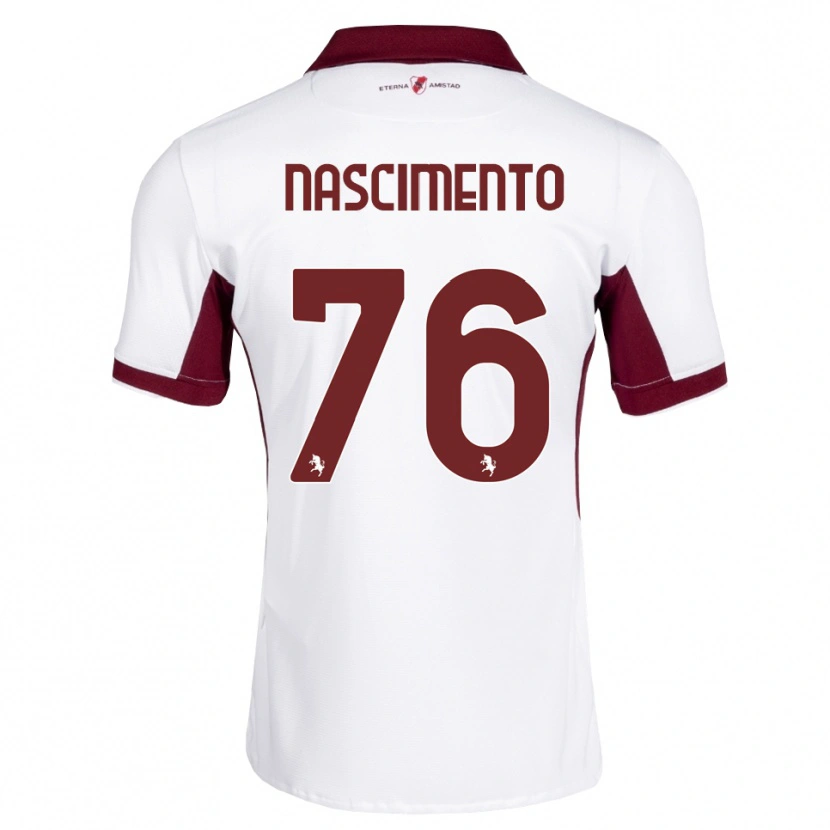 Danxen Femme Maillot Sandro Nascimento #76 Bourgogne Blanc Rouge Tenues Extérieur 2026/27 T-Shirt
