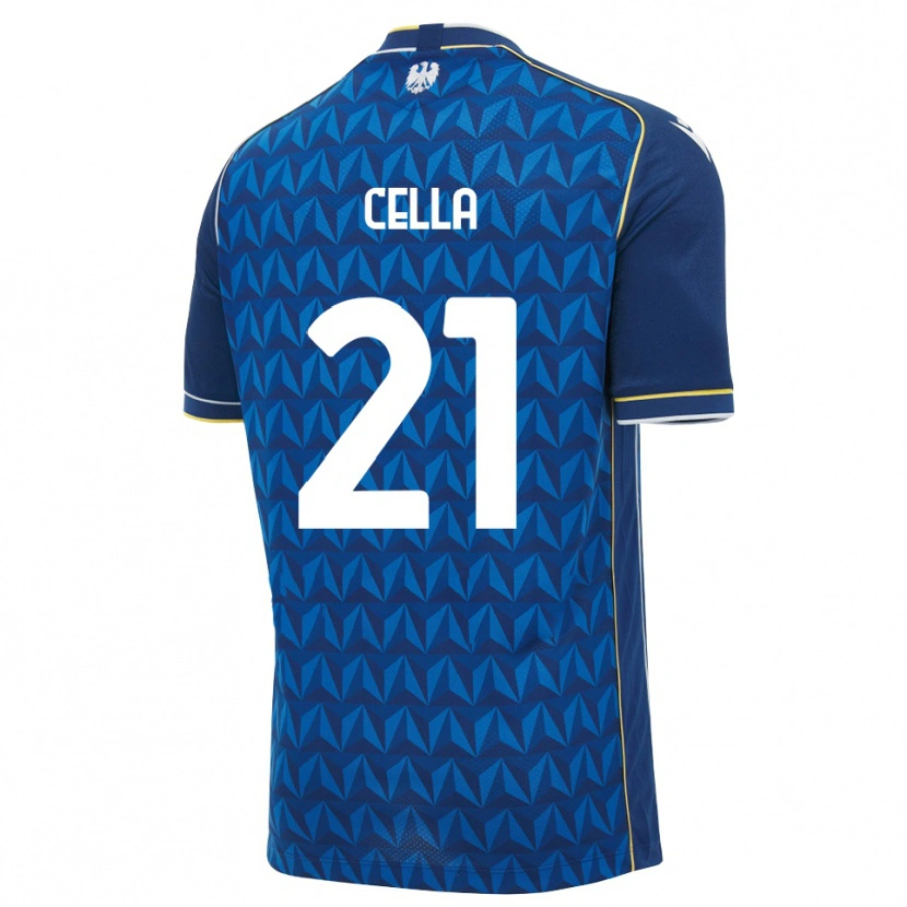 Danxen Femme Maillot Leonardo Cella #21 Bleu Roi Blanc Bleu Tenues Extérieur 2026/27 T-Shirt