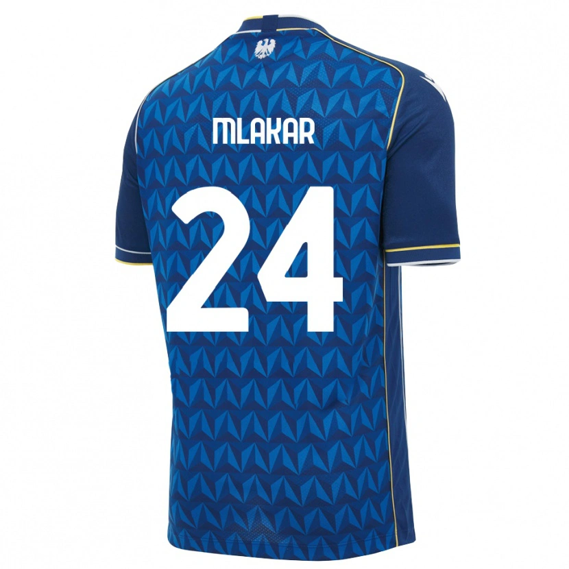 Danxen Femme Maillot Lorenzo Mlakar #24 Bleu Roi Blanc Bleu Tenues Extérieur 2026/27 T-Shirt