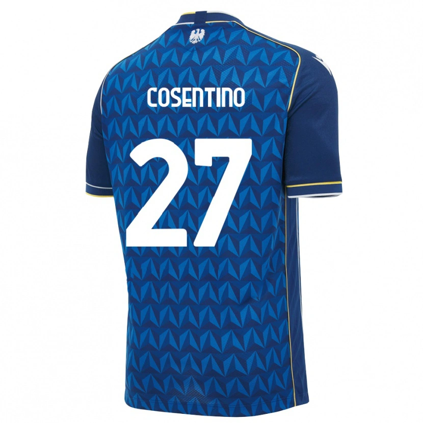 Danxen Femme Maillot Sergio Cosentino #27 Bleu Roi Blanc Bleu Tenues Extérieur 2026/27 T-Shirt