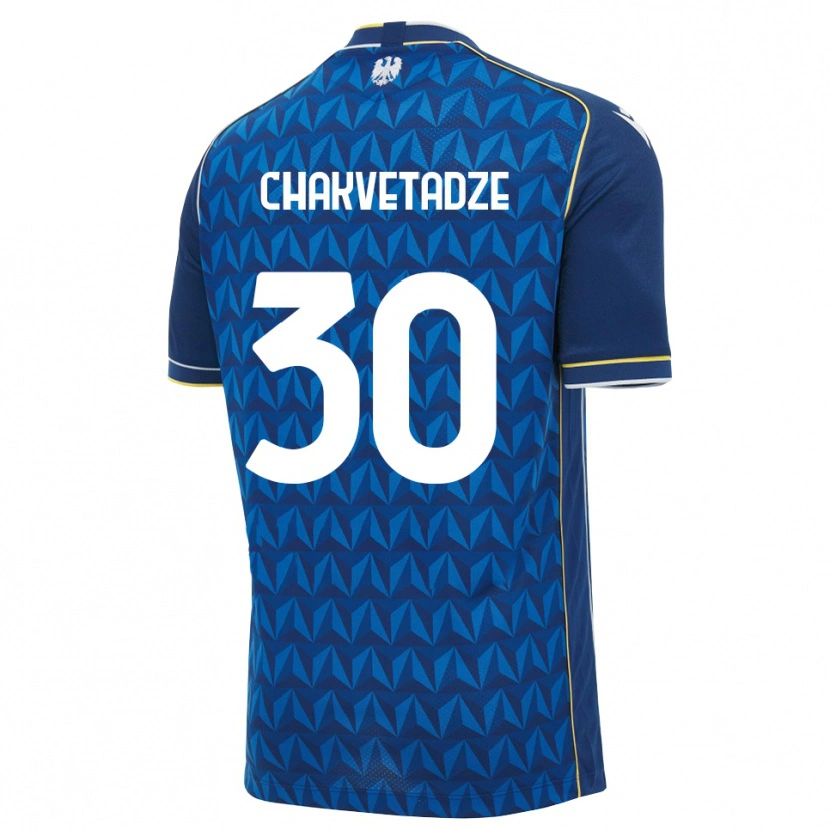 Danxen Femme Maillot Giorgi Chakvetadze #30 Bleu Roi Blanc Bleu Tenues Extérieur 2026/27 T-Shirt