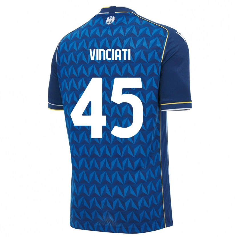 Danxen Femme Maillot Giulio Vinciati #45 Bleu Roi Blanc Bleu Tenues Extérieur 2026/27 T-Shirt