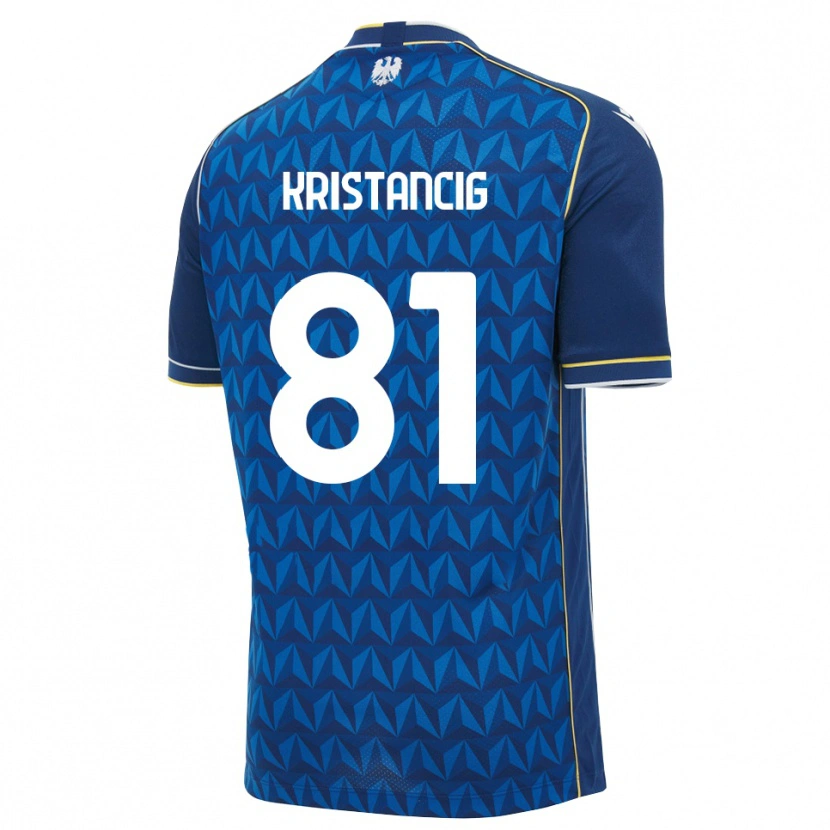 Danxen Femme Maillot Luca Kristancig #81 Bleu Roi Blanc Bleu Tenues Extérieur 2026/27 T-Shirt