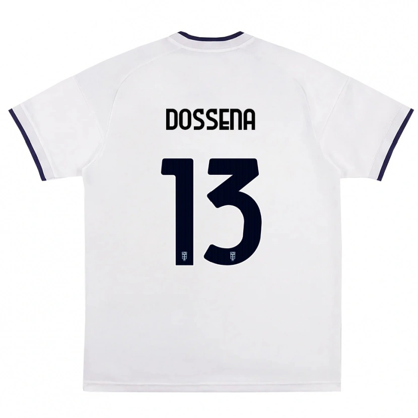 Danxen Femme Maillot Alberto Dossena #13 Blanc Rouge Bleu Royal Tenues Extérieur 2026/27 T-Shirt