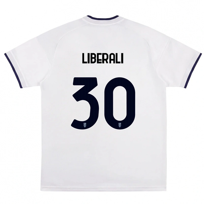 Danxen Femme Maillot Mattia Liberali #30 Blanc Rouge Bleu Royal Tenues Extérieur 2026/27 T-Shirt