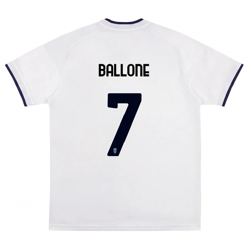 Danxen Femme Maillot Andrea Ballone #7 Blanc Rouge Bleu Royal Tenues Extérieur 2026/27 T-Shirt