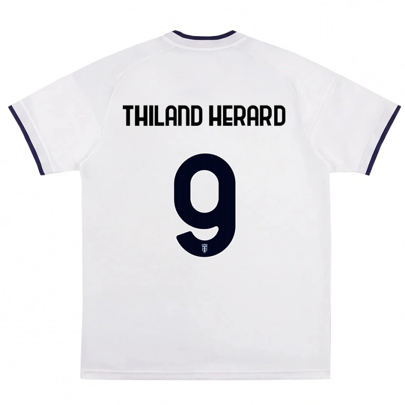 Danxen Femme Maillot Robin Thiland-Herard #9 Blanc Rouge Bleu Royal Tenues Extérieur 2026/27 T-Shirt