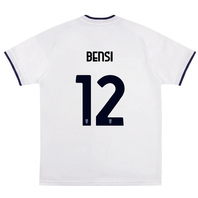 Danxen Femme Maillot Nicolò Bensi #12 Blanc Rouge Bleu Royal Tenues Extérieur 2026/27 T-Shirt