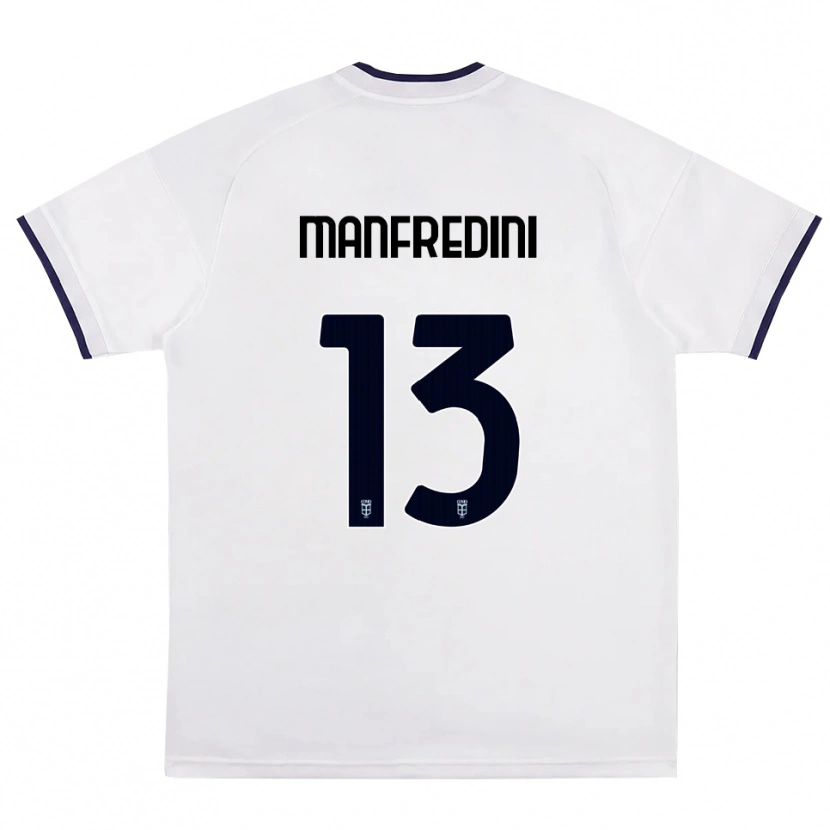 Danxen Femme Maillot Matteo Manfredini #13 Blanc Rouge Bleu Royal Tenues Extérieur 2026/27 T-Shirt