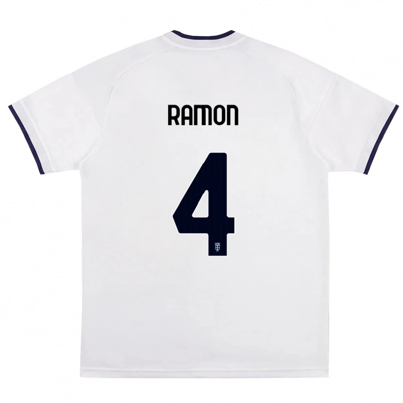 Danxen Femme Maillot Jacobo Ramón #4 Blanc Rouge Bleu Royal Tenues Extérieur 2026/27 T-Shirt