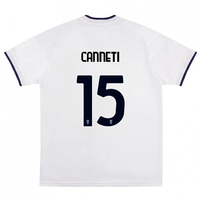 Danxen Femme Maillot Iacopo Canneti #15 Blanc Rouge Bleu Royal Tenues Extérieur 2026/27 T-Shirt