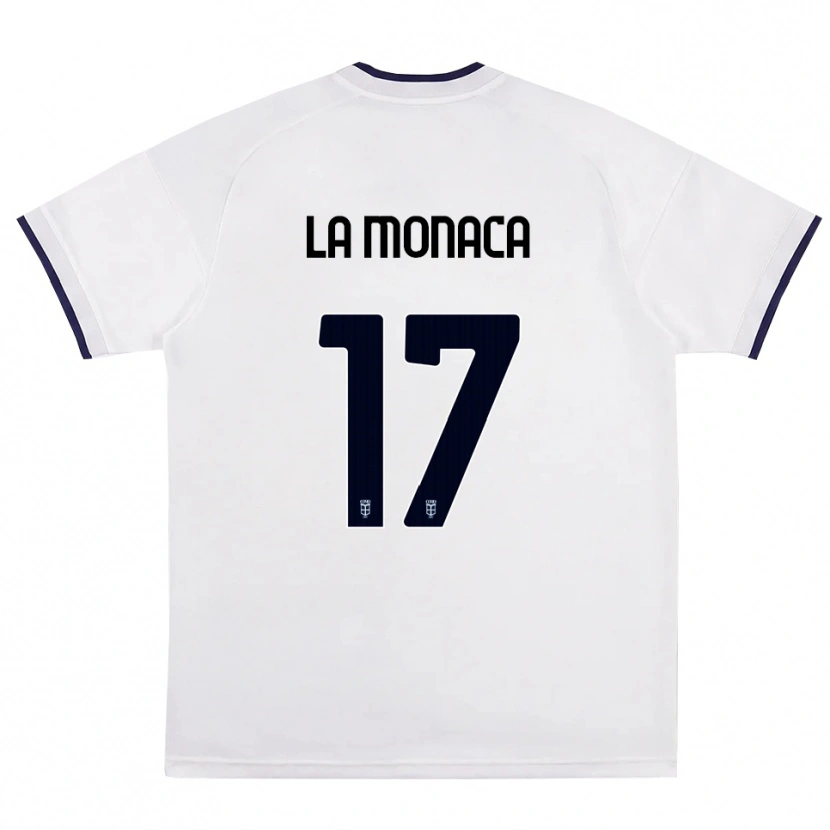 Danxen Femme Maillot Michael La Monaca #17 Blanc Rouge Bleu Royal Tenues Extérieur 2026/27 T-Shirt