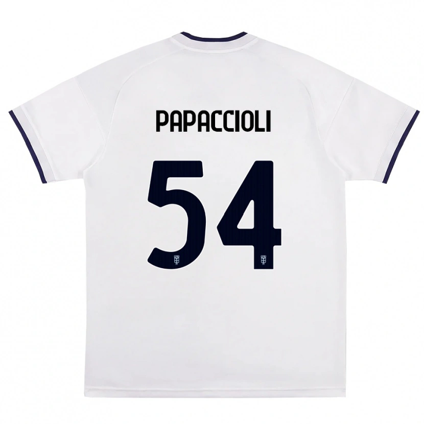 Danxen Femme Maillot Matteo Papaccioli #54 Blanc Rouge Bleu Royal Tenues Extérieur 2026/27 T-Shirt