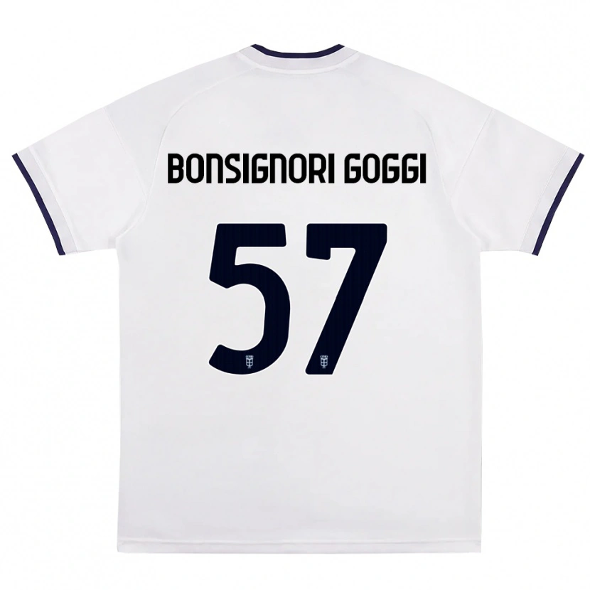 Danxen Femme Maillot Lorenzo Bonsignori #57 Blanc Rouge Bleu Royal Tenues Extérieur 2026/27 T-Shirt