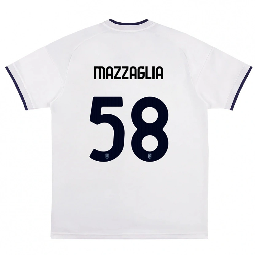 Danxen Femme Maillot Giuseppe Mazzaglia #58 Blanc Rouge Bleu Royal Tenues Extérieur 2026/27 T-Shirt