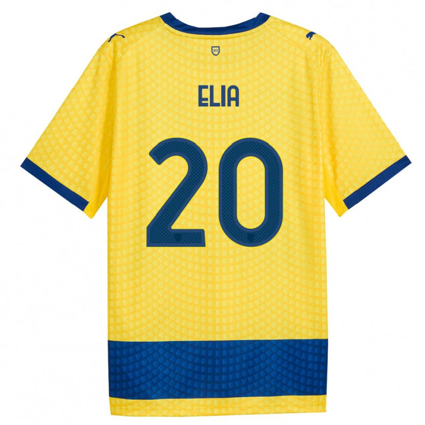 Danxen Femme Maillot Alessandro Elia #20 Jaune Bleu Noir Tenues Extérieur 2026/27 T-Shirt