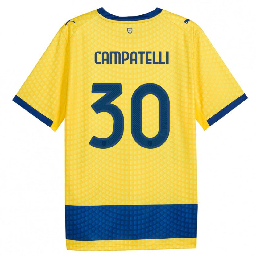 Danxen Femme Maillot Marco Campatelli #30 Jaune Bleu Noir Tenues Extérieur 2026/27 T-Shirt