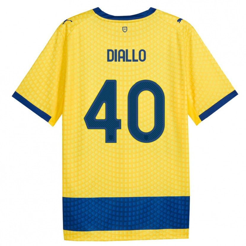 Danxen Femme Maillot Djibril Diallo #40 Jaune Bleu Noir Tenues Extérieur 2026/27 T-Shirt