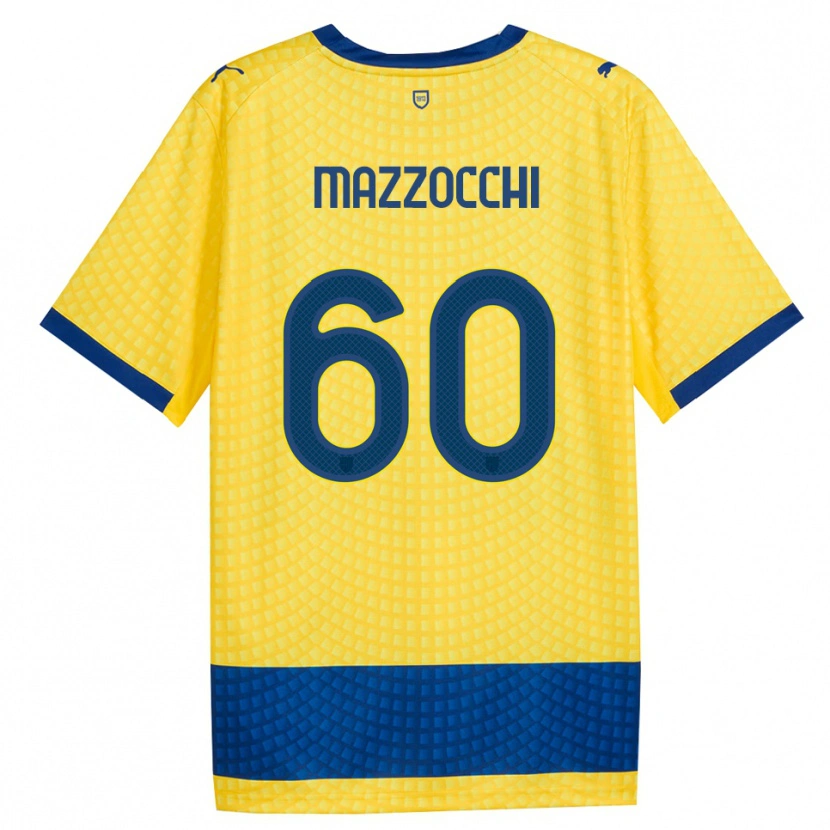 Danxen Femme Maillot Alessandro Mazzocchi #60 Jaune Bleu Noir Tenues Extérieur 2026/27 T-Shirt